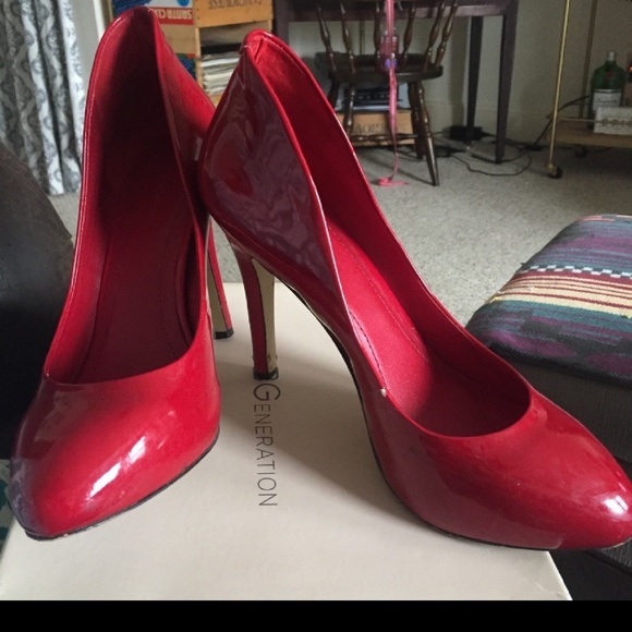 BCBG Shoes - BCBG scarlette red patent leather shoes